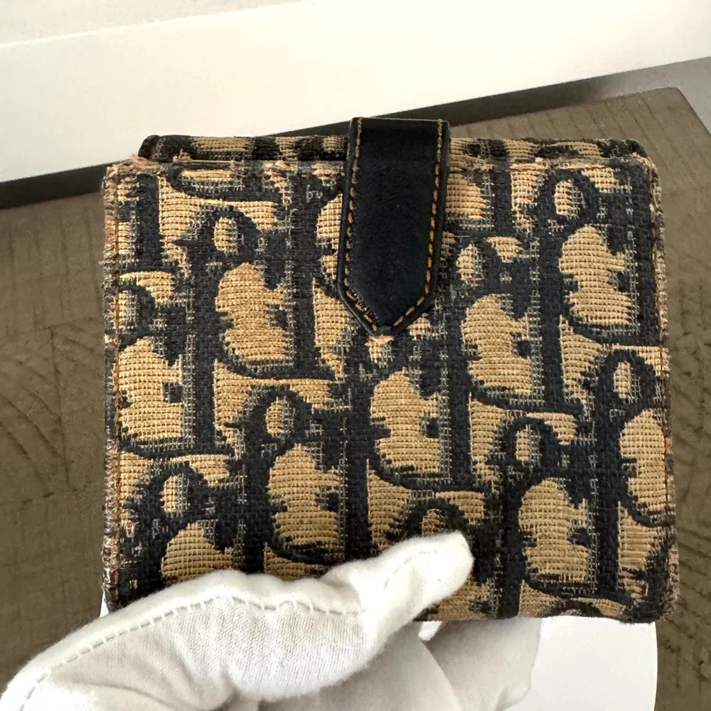 Dior Trotter Pattern Compact Wallet - Vintage